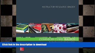 PDF ONLINE Common Core Basics, Instructor Resource Binder Package (BASICS   ACHIEVE) READ PDF