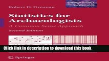 [Popular] Statistics for Archaeologists: A Common Sense Approach Kindle Free