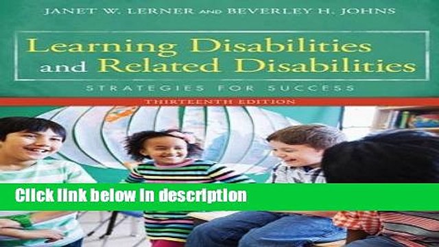 [PDF] Learning Disabilities and Related Disabilities: Strategies for Success Book Online