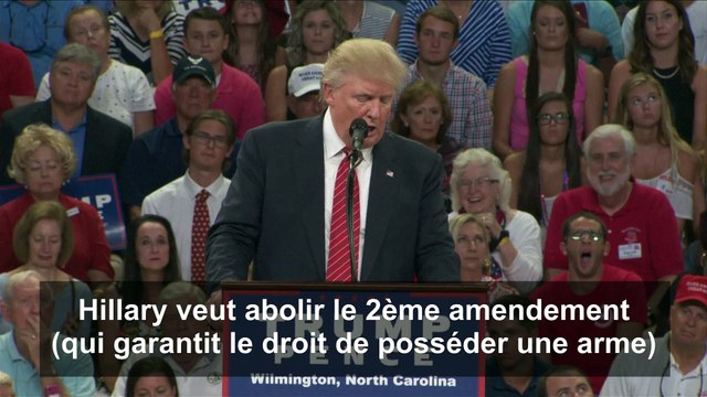 Donald Trump en appelle aux pro-armes pour stopper Hillary Clinton
