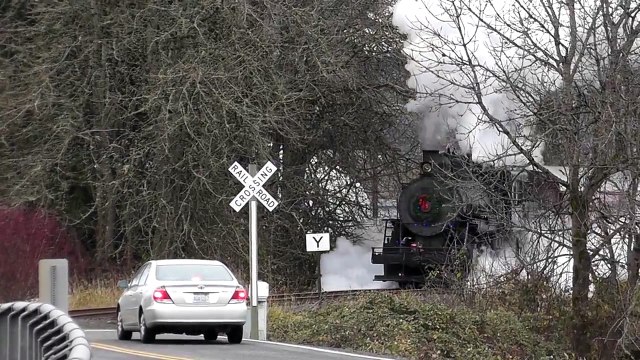 2-8-2 #15 CC&C Ry, Steam Locomotive, Crossing Trestle Bridge