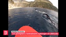 Les pompiers des Hautes-Pyrénées s'entraînent à plonger en altitude