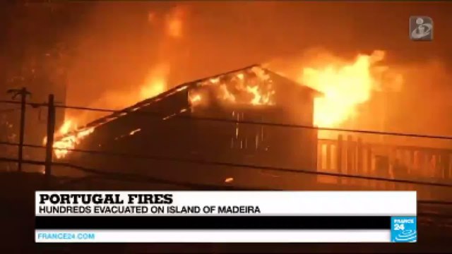 Portugal fires: hundreds evacuated on island of Madeira