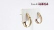 14K Gold Baguette Diamond Earrings Hoops 0.75ct