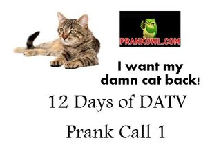 12 Days of DATV Prank Call 1 "I want my damn cat back"
