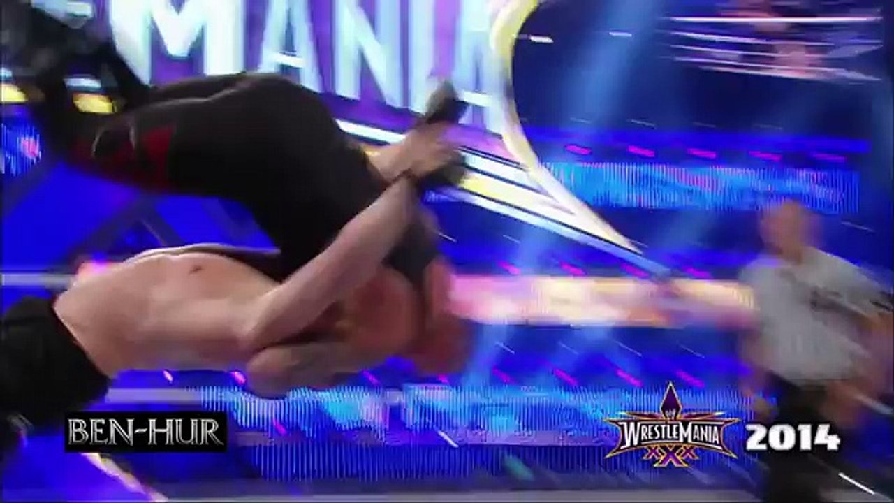 Look back at the 'Great Upsets in WWE History,' sponsored by the new film 'Ben-Hur'