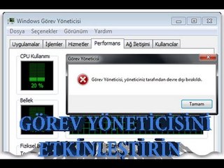 GÖREV YÖNETİCİSİ DEVRE DIŞI BIRAKILDI HATASININ ÇÖZÜMÜ