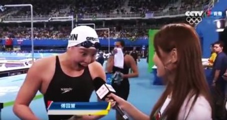 Çinli Yüzücü, Madalya Kazandığını Röportaj Sırasında Öğrendi