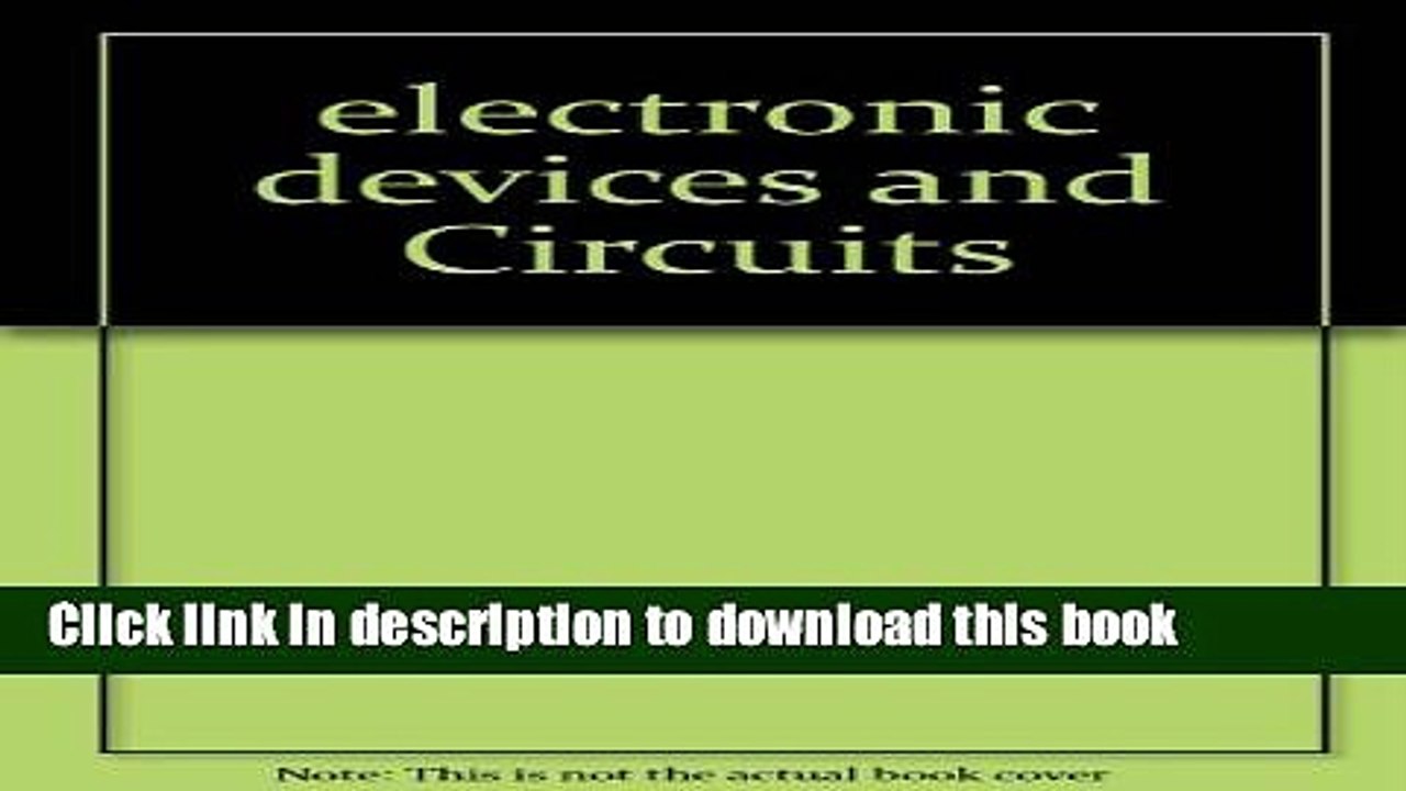 [Download] electronic devices and Circuits Hardcover Online