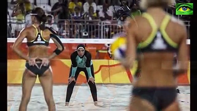 Amazing Winning Of Muslim Player In Beach Volleyball At Rio Olympics 2016