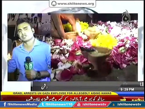 Candle Vigil by MWM in the memory of Qutta Blast Martyrs at Numaish Chowrangi