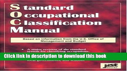[Download] Standard Occupational Classification Manual: Based on Information from the U.S. Office