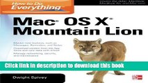 [Popular] How to Do Everything Mac OS X Mountain Lion Paperback OnlineCollection