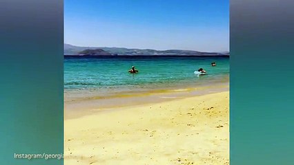 Georgia Salpa enjoys stunning family getaway in Greece