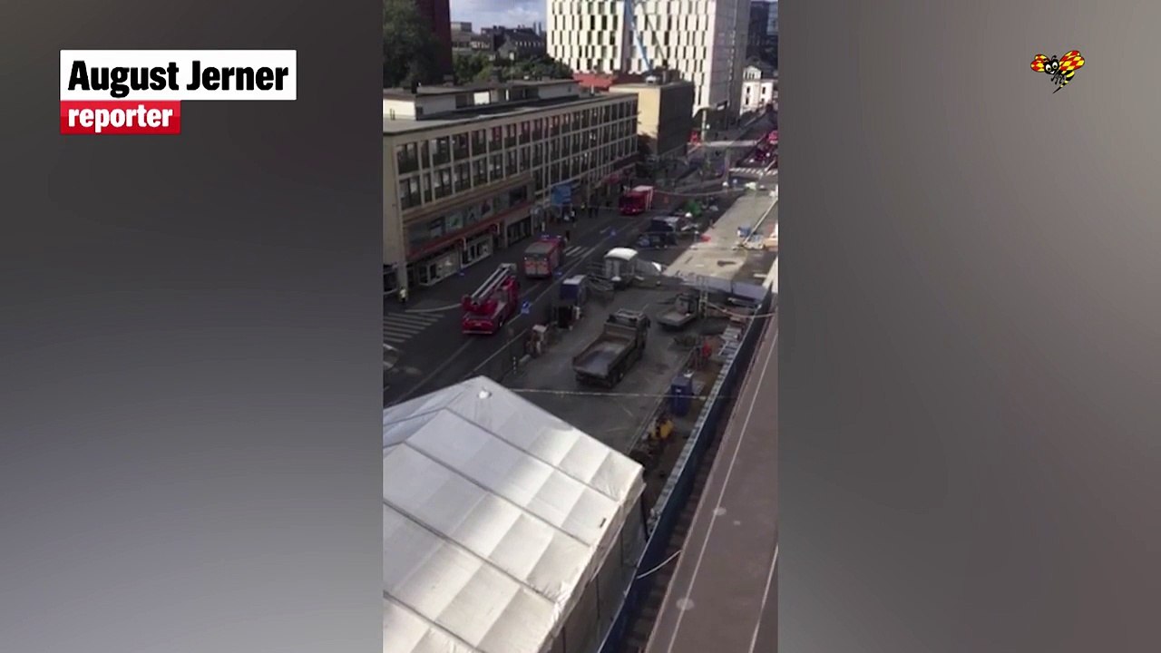 Brand i telebutik mitt i Stockholm