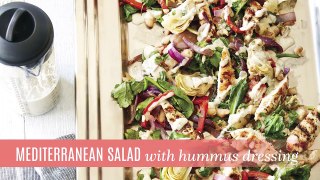 Pampered Chef Mediterranean Salad With Hummus dressing