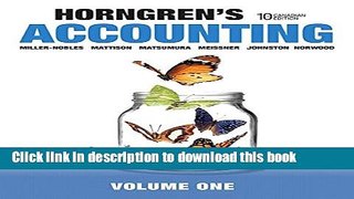 [Popular] Horngren s Accounting, Volume 1, Tenth Canadian Edition Plus MyAccountingLab with