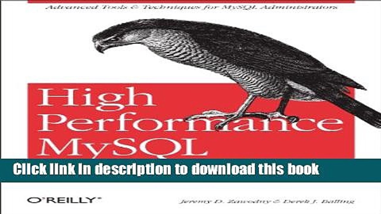 [Download] High Performance MySQL: Optimization, Backups, Replication, Load Balancing   More
