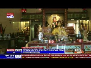 Jelang Imlek, Sejumlah Vihara di Bandung Mulai Dibersihkan