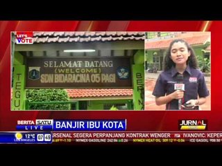 Masih Banyak Siswa SDN Bidaracina Absen Karena Banjir