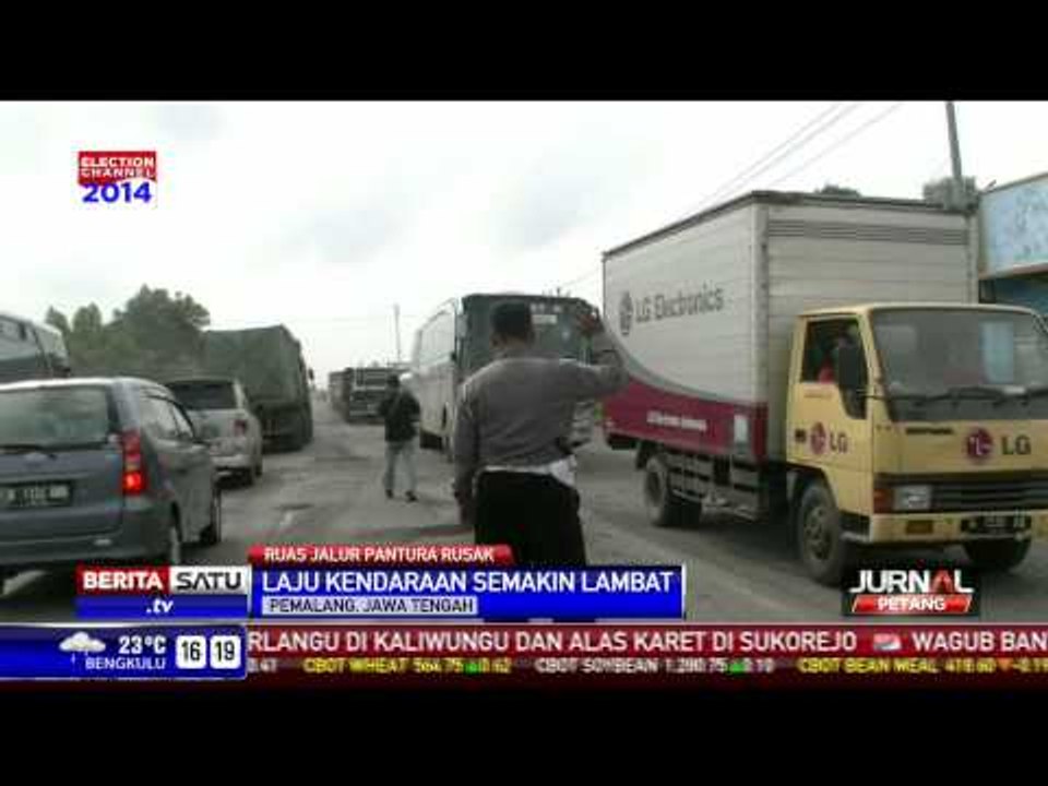 Jalur Pantura Pemalang Rusak Parah