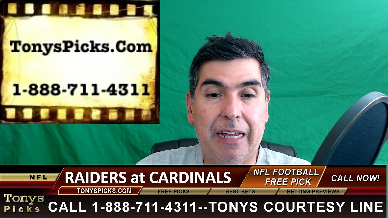 Arizona Cardinals vs. Oakland Raiders Free Pick Prediction NFL Pro Football Odds Preview 8-12-2016