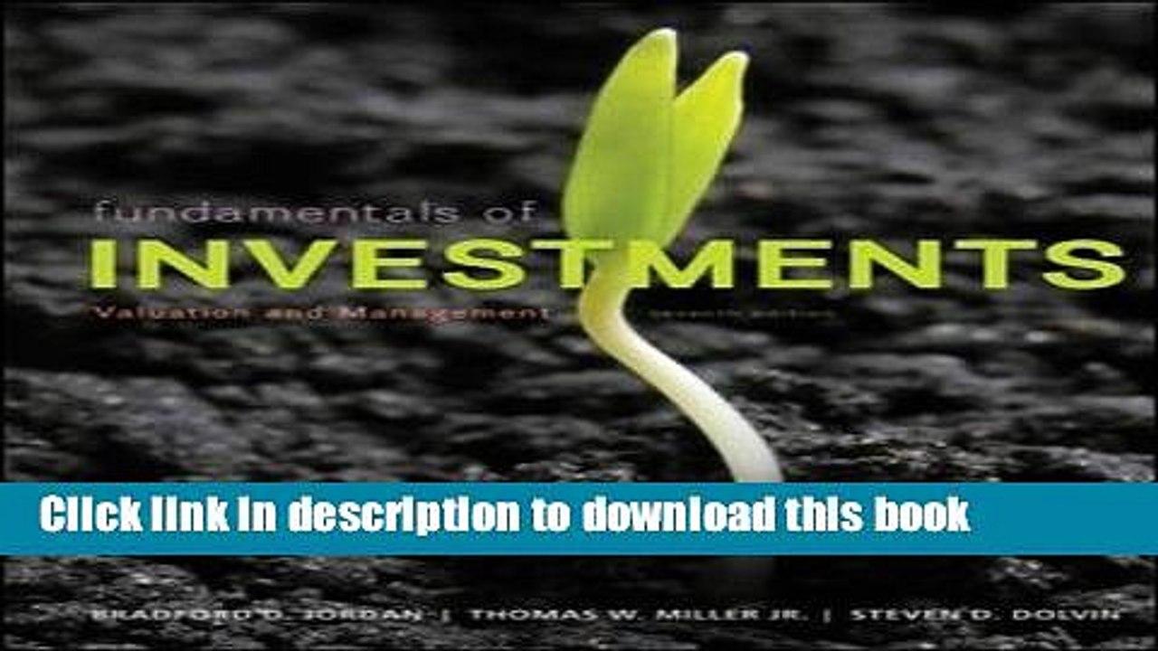 [Download] Fundamentals of Investments: Valuation and Management Paperback Online