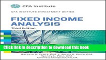 [Download] Fixed Income Analysis (CFA Institute Investment Series) Kindle Free