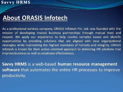Orasis provides Data server to Source of Employee Attendance