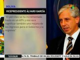 Bolivia: vicepdte. informa mejoras en ingresos por exportación de gas