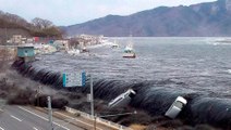 Не видел ничего подобного! Ужасное цунами в Японии  записи с камер наблюдения