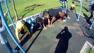 URBAN CALISTHENICS AT GREENPOINT PARK CAPE TOWN SOUTH AFRICA