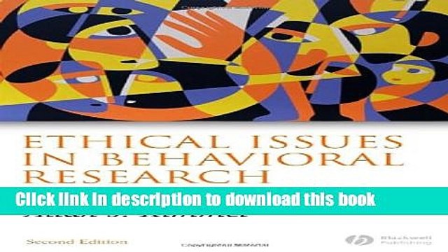 [Download] Ethical Issues in Behavioral Research: Basic and Applied Perspectives Hardcover Online
