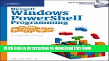 [Download] Microsoft Windows PowerShell Programming for the Absolute Beginner Paperback Online