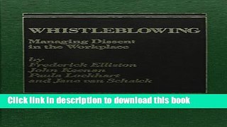 [Popular] Whistle-blowing: Managing Dissent in the Workplace Kindle Collection