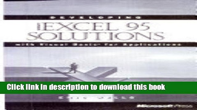 [Download] Developing Microsoft Excel 95 Solutions with Visual Basic for Applications Kindle