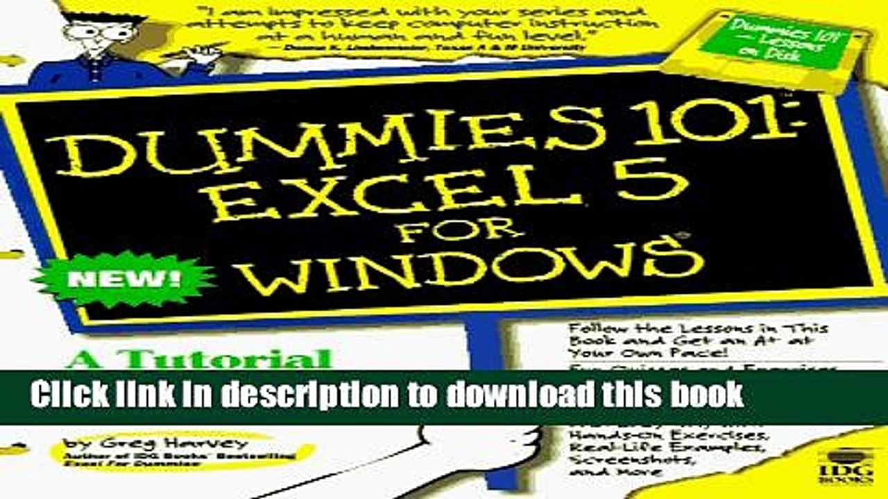 [Download] Dummies 101: Excel 5 for Windows Paperback Free