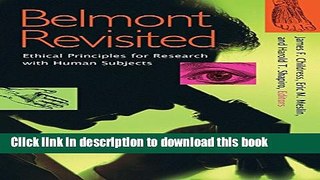 [Read PDF] Belmont Revisited: Ethical Principles for Research with Human Subjects Ebook Free