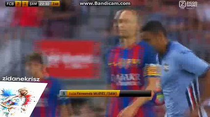 2-1 Luis Muriel Goal HD - Barcelona 2-1 Sampdoria - Friendly Match - 10/08/2016