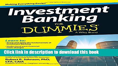[Popular] Investment Banking For Dummies Paperback Online