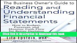 [Popular] The Business Owner s Guide to Reading and Understanding Financial Statements: How to