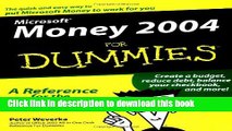 [Download] Microsoft Money 2004 For Dummies (For Dummies (Computers)) Hardcover Collection
