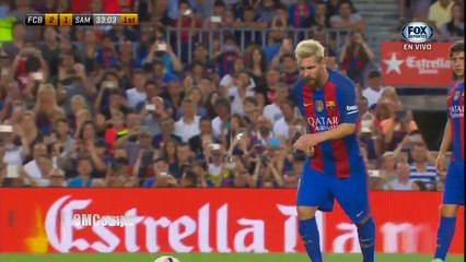 Lionel Messi AMAZING FreeKick Goal - Barcelona vs Sampdoria