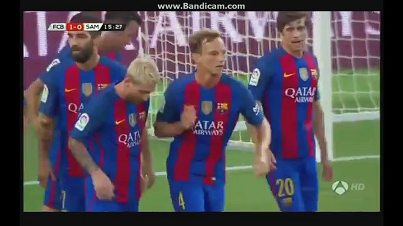 Barcelona - Sampdoria 3-1 - All Goals Highlights half  10 08 201