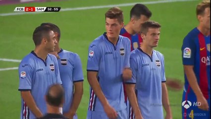 Lionel Messi - Goal - Barcelona 3-1 Sampdoria  10.08.2016