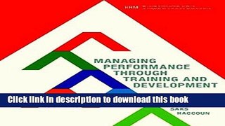 [Popular] Managing Performance through Training and Development Paperback Collection
