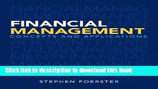 [Popular] Financial Management: Concepts and Applications Hardcover Free