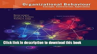 [Popular] Organizational Behaviour: Concepts, Controversies, Applications, Seventh Canadian