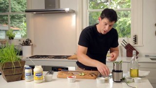 Marcus Bean makes Tasty Mackerel,Goat's Cheese  & Pesto Mayonnaise with Hellmanns