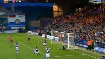 Cameron McGeehan Goal - Luton 2-1 Aston Villa - EFL Cup - 10-08-2016